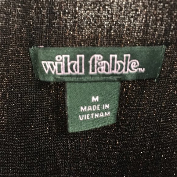 Wild Fable Black Gold Lurex Mini Dress NWT Size M/XXL - Picture 5 of 7